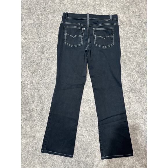 Guess Women's Bootcut Jeans Size 27 Black White Stitch Denim - Picture 6 of 9